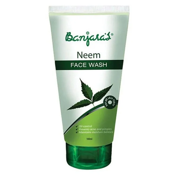 Banjaras Neem Face Wash 100 ml | Controls Excess Oil | Prevents Acne &amp; Pimple | Maintaing Moisture Balance, Pack of 1