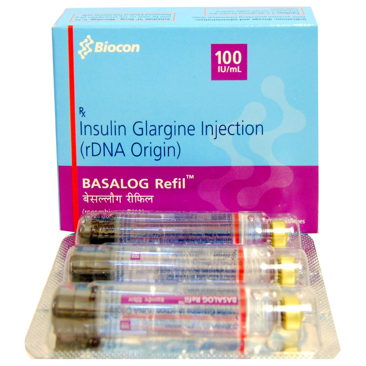 Buy Basalog 100Iu/ml Refill Cartridge 3 ml Online