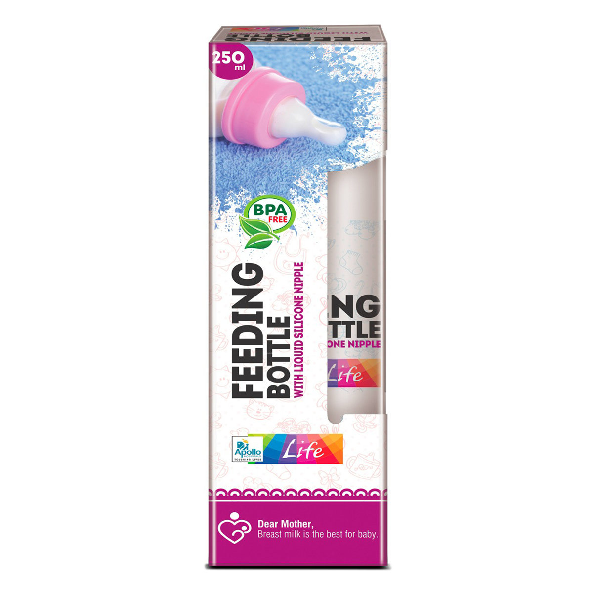 BB Feeding Bottle BPA Free, 250 ml, Pack of 1 BB Feeding Bottle BPA Free, 250 ml, Pack of 1