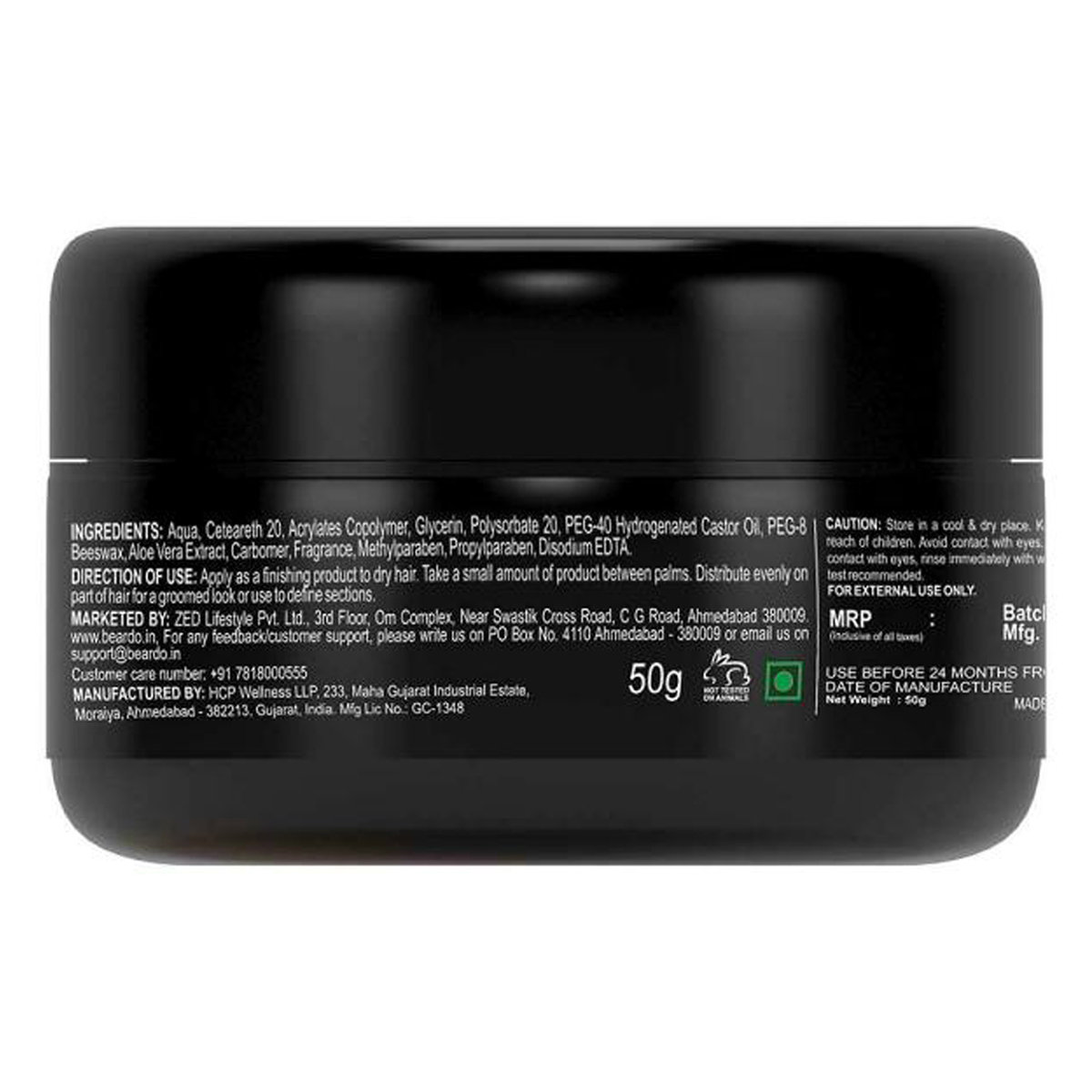 Beardo Strong Hold Crystal Gel Wax, 50 gm, Pack of 1 Beardo Strong Hold Crystal Gel Wax, 50 gm, Pack of 1