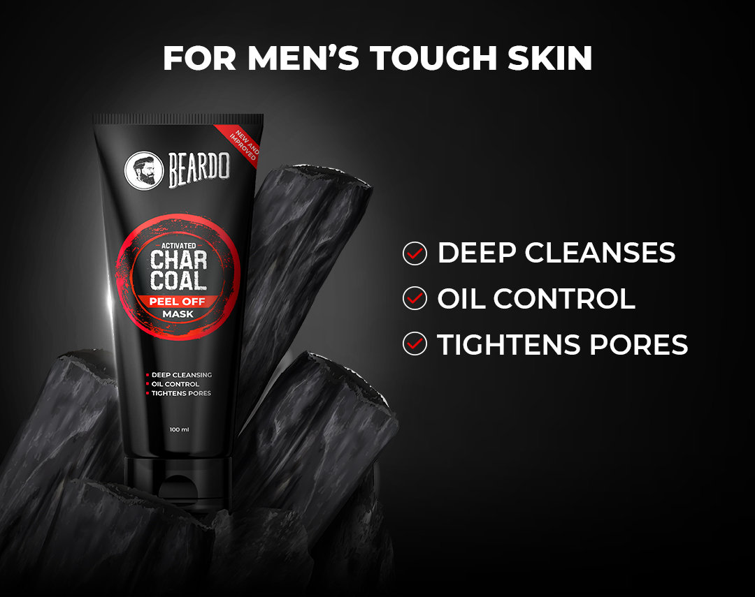 Beardo Activated Charcoal Peel Off Mask 100 ml | Activated Charcoal & Niacinamide | Provides Deep Cleansing | Helps In Pore Tightening | Eliminated Dirt & Oil | For Men, Pack of 1 Beardo Activated Charcoal Peel Off Mask 100 ml | Activated Charcoal & Niacinamide | Provides Deep Cleansing | Helps In Pore Tightening | Eliminated Dirt & Oil | For Men, Pack of 1