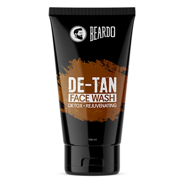 Beardo De-Tan Face Wash 100 ml | Aloe Vera &amp; Vitamin E | Removes Tan &amp; Dead Cells | Deeply Cleanse | Keep Skin Soft &amp; Moisturized | For Men, Pack of 1