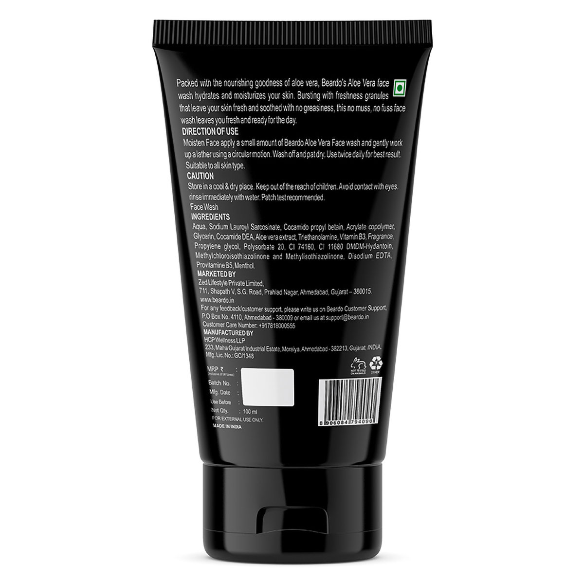 Beardo Aloe Vera Face Wash 100 ml | Gently Cleanses Without Drying | Keeps Skin Hydrated & Soft | For Men | For Dry Skin, Pack of 1 Beardo Aloe Vera Face Wash 100 ml | Gently Cleanses Without Drying | Keeps Skin Hydrated & Soft | For Men | For Dry Skin, Pack of 1