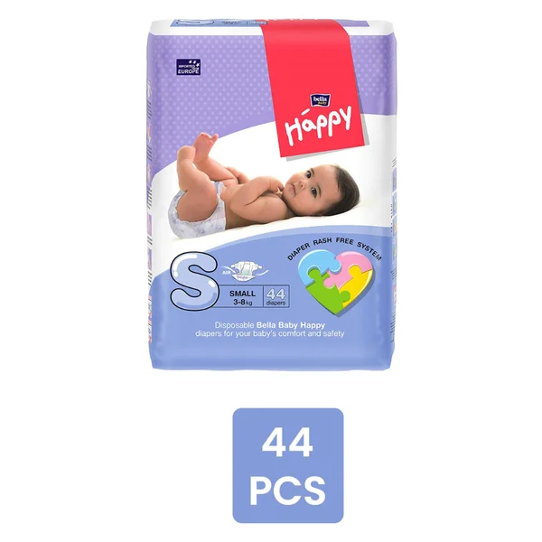 Bella Baby Happy Diapers Small, 44 Count, Pack of 1