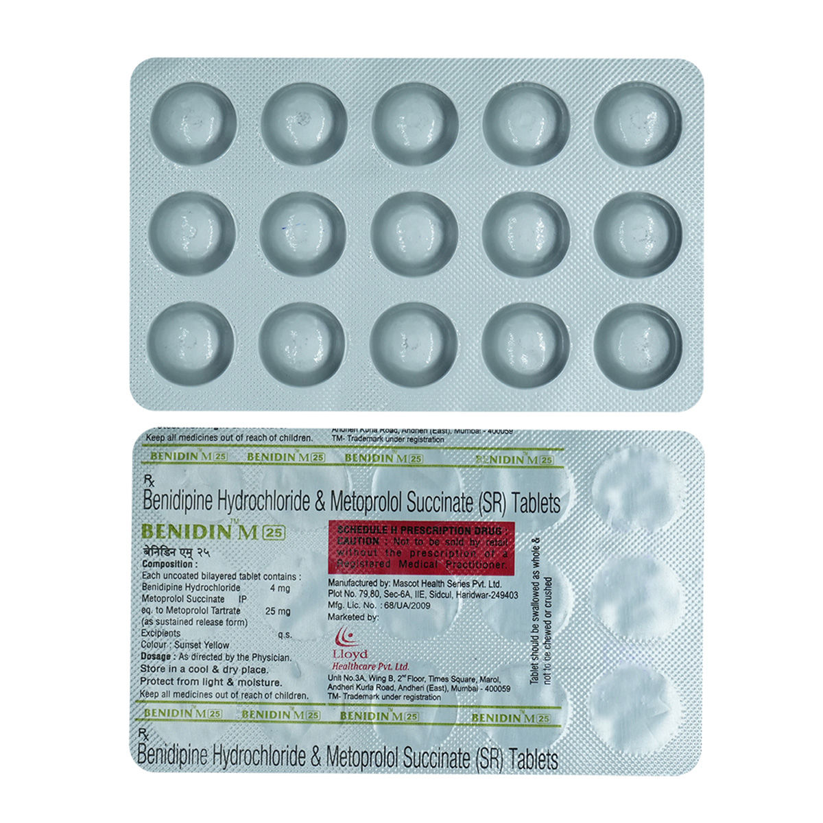 Buy Benidin M 25 mg Tablet 15's Online