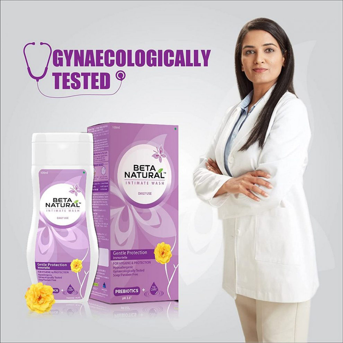 Beta Natural Intimate Wash Gentle Protection Immortelle 100 ml, Pack of 1 Beta Natural Intimate Wash Gentle Protection Immortelle 100 ml, Pack of 1