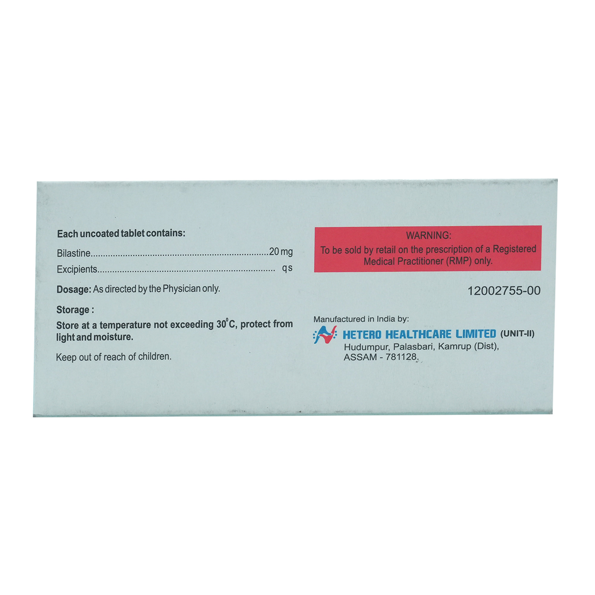 Bilastero 20Mg Tablet 10'S, Pack of 10 TabletS Bilastero 20Mg Tablet 10'S, Pack of 10 TabletS