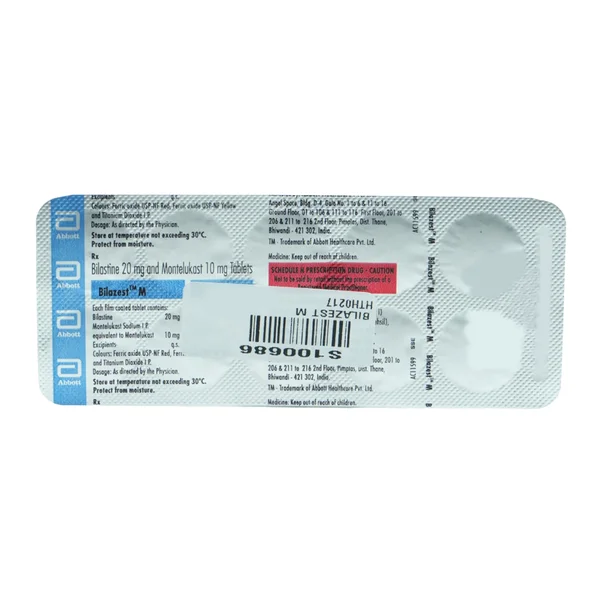 Bilazest M Tablet 10's, Pack of 10 TabletS