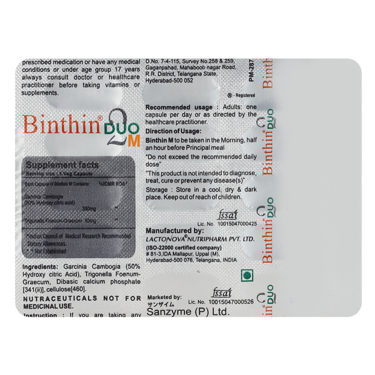 Binthin Duo M&E, 30 Capsules, Pack of 1 Binthin Duo M&E, 30 Capsules, Pack of 1