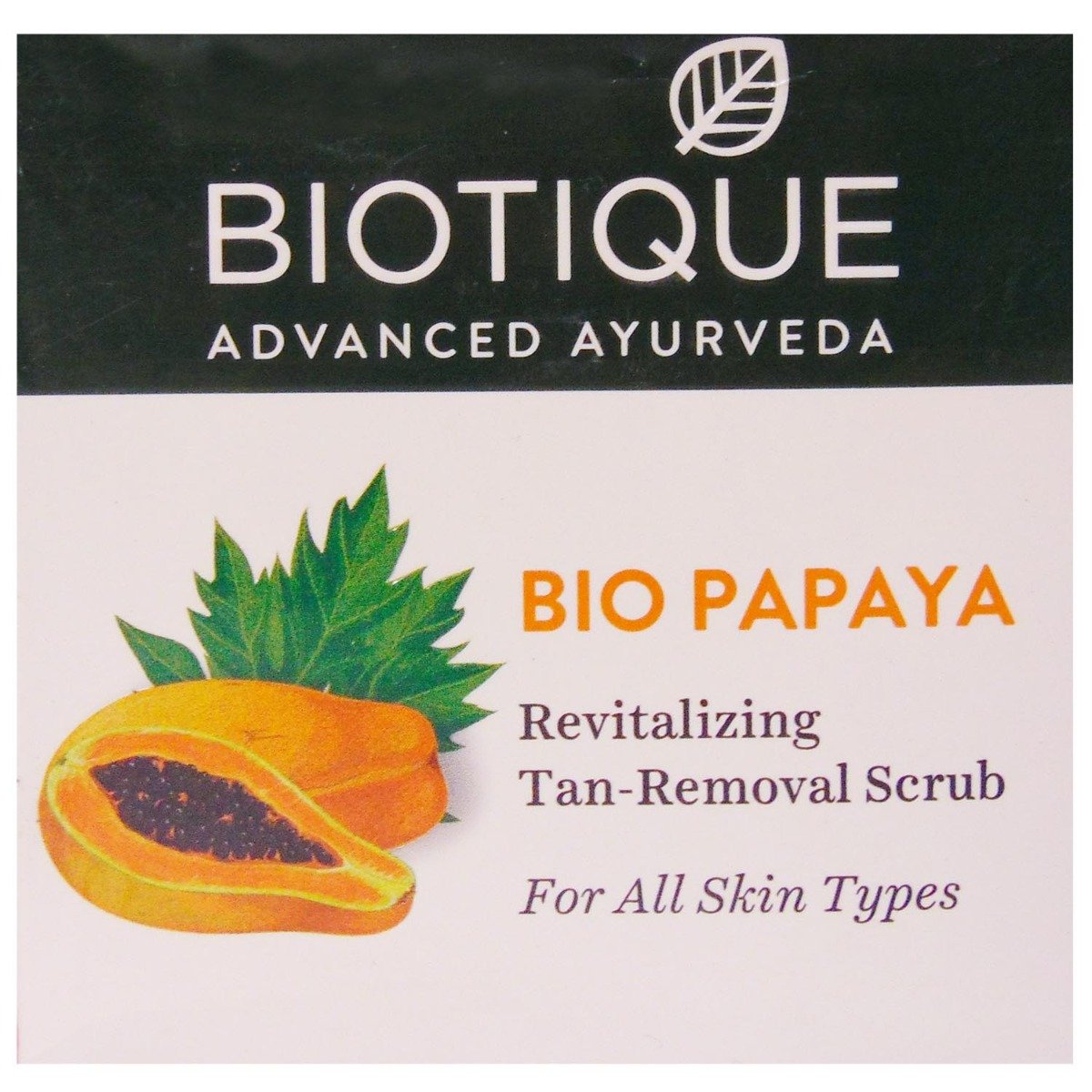 Biotique Bio Papaya Revitalizing Tan-Removal Scrub 75 gm | Gently Exfoliates Dead Cells | Removes Tan | For Clear Skin | 100% Botanical Extracts | For All Skin Type, Pack of 1 Biotique Bio Papaya Revitalizing Tan-Removal Scrub 75 gm | Gently Exfoliates Dead Cells | Removes Tan | For Clear Skin | 100% Botanical Extracts | For All Skin Type, Pack of 1