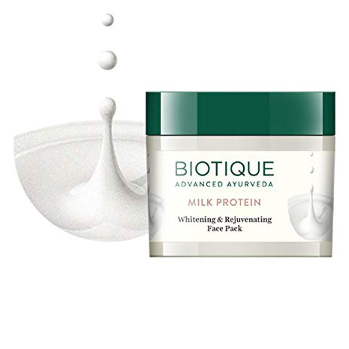 Biotique Bio Milk Protein Whitening & Rejuvenating Face Pack 50 gm | Milk Protein, Wheatgerm, Almond Oil, Honey & Seaweed | Lightens Skin | Moisturise & Rejuvenates Skin | 100% Botanical Extracts | For All Skin Type, Pack of 1 Biotique Bio Milk Protein Whitening & Rejuvenating Face Pack 50 gm | Milk Protein, Wheatgerm, Almond Oil, Honey & Seaweed | Lightens Skin | Moisturise & Rejuvenates Skin | 100% Botanical Extracts | For All Skin Type, Pack of 1