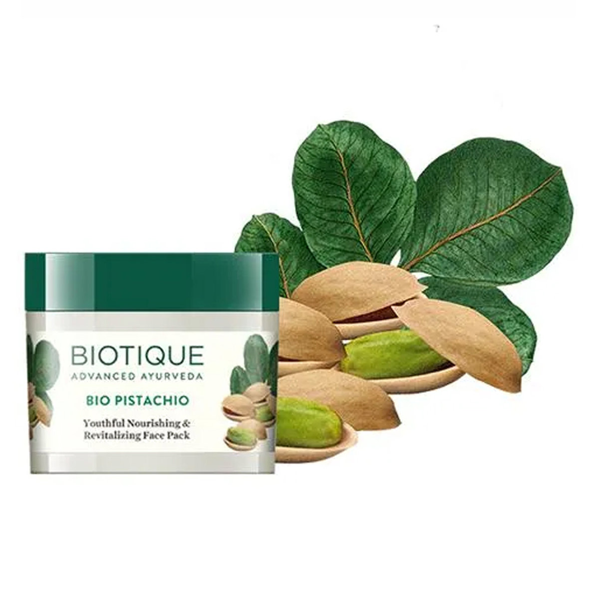 Biotique Pistachio Anti-Ageing Nourishing Face Pack 50 gm | Saffron, Almond, Pistachio | Reduces Fine Lines, Wrinkles & Dark Spots | Gives Firm & Radiant Skin | 100% Botanical Extracts | For All Skin Type, Pack of 1 Biotique Pistachio Anti-Ageing Nourishing Face Pack 50 gm | Saffron, Almond, Pistachio | Reduces Fine Lines, Wrinkles & Dark Spots | Gives Firm & Radiant Skin | 100% Botanical Extracts | For All Skin Type, Pack of 1