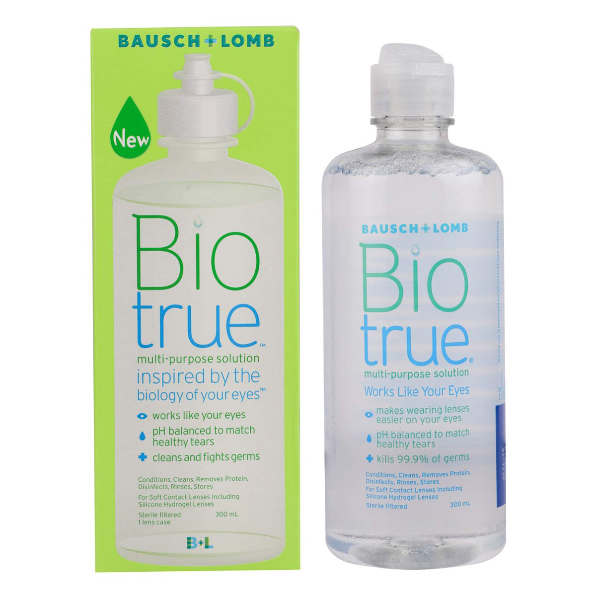 Bio True Multi-Purpose Solution 300 ml | Multi Purposes Contact Solution | For Soft Contact lenses, Pack of 1 Bio True Multi-Purpose Solution 300 ml | Multi Purposes Contact Solution | For Soft Contact lenses, Pack of 1