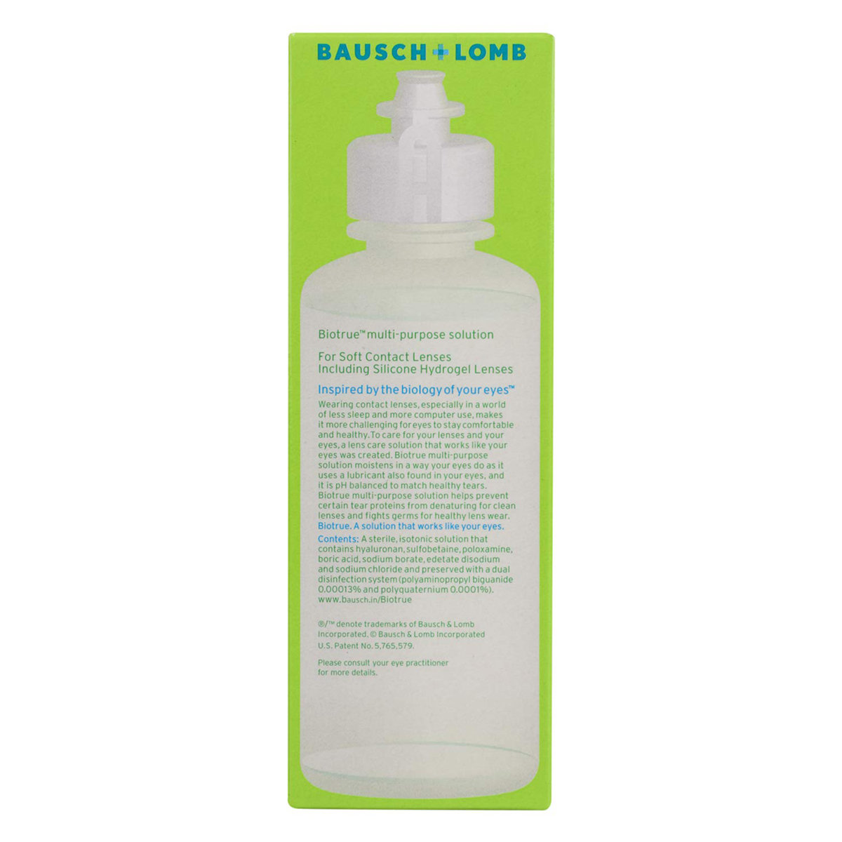 Bio True Multi-Purpose Solution 120 ml | Multi Purposes Contact Solution | For Soft Contact lenses, Pack of 1 Bio True Multi-Purpose Solution 120 ml | Multi Purposes Contact Solution | For Soft Contact lenses, Pack of 1