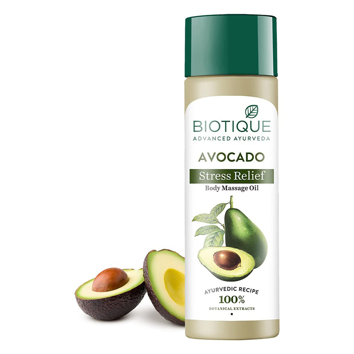 Biotique Bio Avocado Stress Relief Body Massage Oil 200 ml | Relieves Stress, Body Fatigue & Tiredness | 100% Botanical Extracts | For All Skin Type, Pack of 1 Biotique Bio Avocado Stress Relief Body Massage Oil 200 ml | Relieves Stress, Body Fatigue & Tiredness | 100% Botanical Extracts | For All Skin Type, Pack of 1