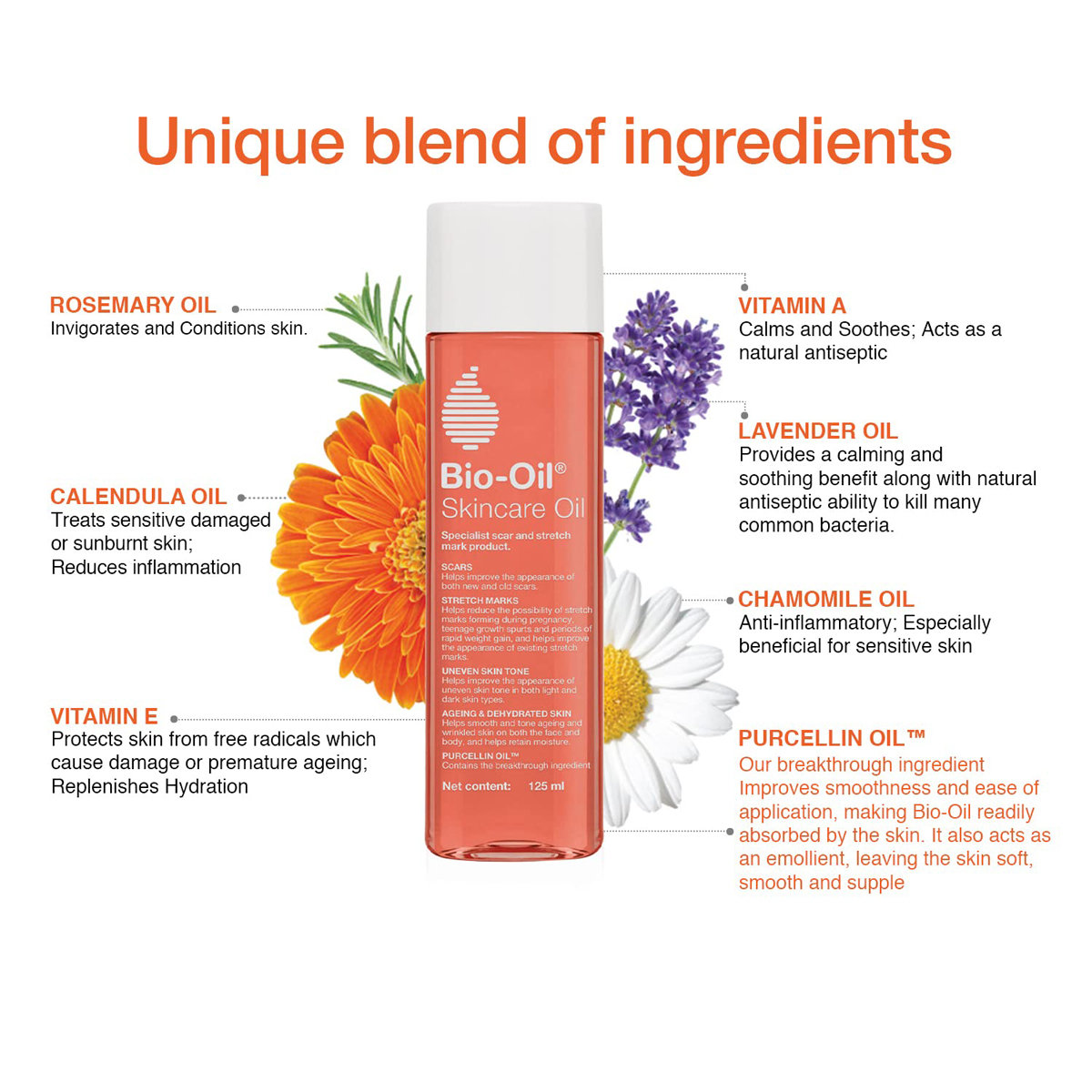 Bio-Oil 125 ml | Purcelin Oil | Treat Scars & Stretch Marks | Uneven Skin Tone | Dehydrated Skin, Pack of 1 Bio-Oil 125 ml | Purcelin Oil | Treat Scars & Stretch Marks | Uneven Skin Tone | Dehydrated Skin, Pack of 1