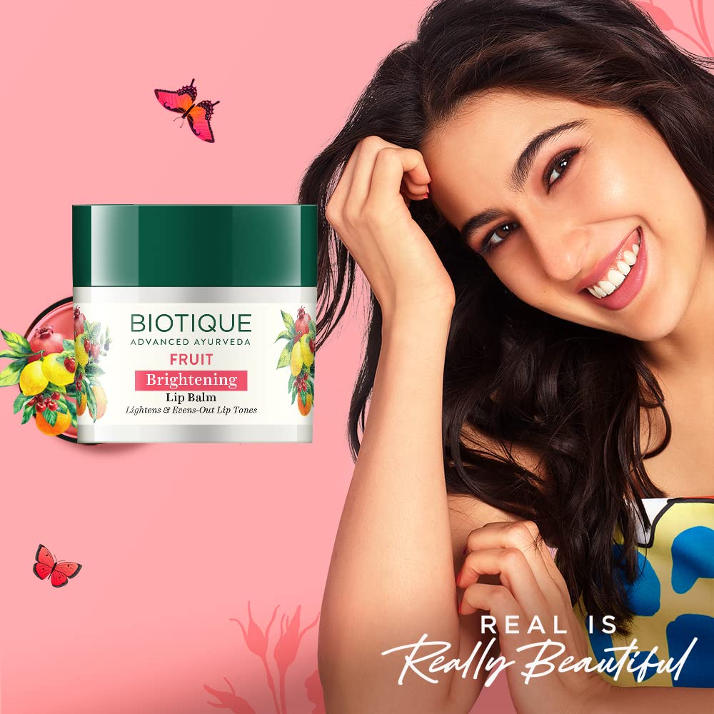 Biotique Fruit Brightening Lip Balm 12 gm | With Goodness Of Fruits | Even Outs Lip Tones | Visibly Lightens Lips | Keep Lips Hydrates & Moisturised | 100 % Botanical Extract | For All Skin Type, Pack of 1 Biotique Fruit Brightening Lip Balm 12 gm | With Goodness Of Fruits | Even Outs Lip Tones | Visibly Lightens Lips | Keep Lips Hydrates & Moisturised | 100 % Botanical Extract | For All Skin Type, Pack of 1