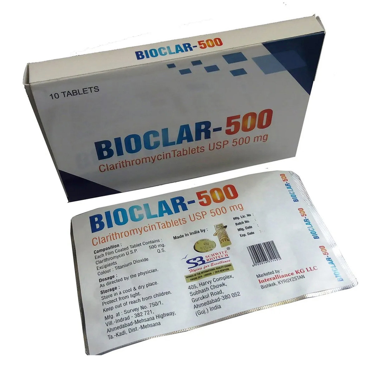 Buy Bioclar-500 Tablet 10's Online