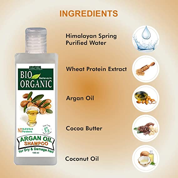 Indus Valley Bio Organic pH 5.5 Argan Oil Shampoo, 100 ml, Pack of 1 Indus Valley Bio Organic pH 5.5 Argan Oil Shampoo, 100 ml, Pack of 1