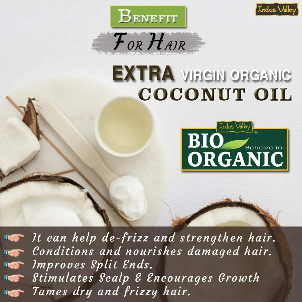 Indus Valley Bio Organic Extra Virgin Coconut Oil, 200 ml, Pack of 1 Indus Valley Bio Organic Extra Virgin Coconut Oil, 200 ml, Pack of 1