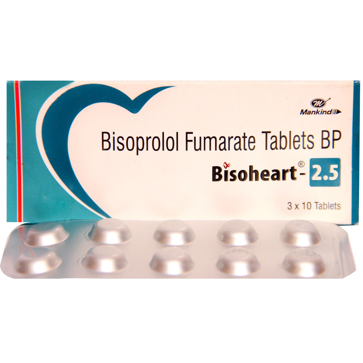 Bisoheart-2.5 Tablet 10's, Pack of 10 TABLETS Bisoheart-2.5 Tablet 10's, Pack of 10 TABLETS