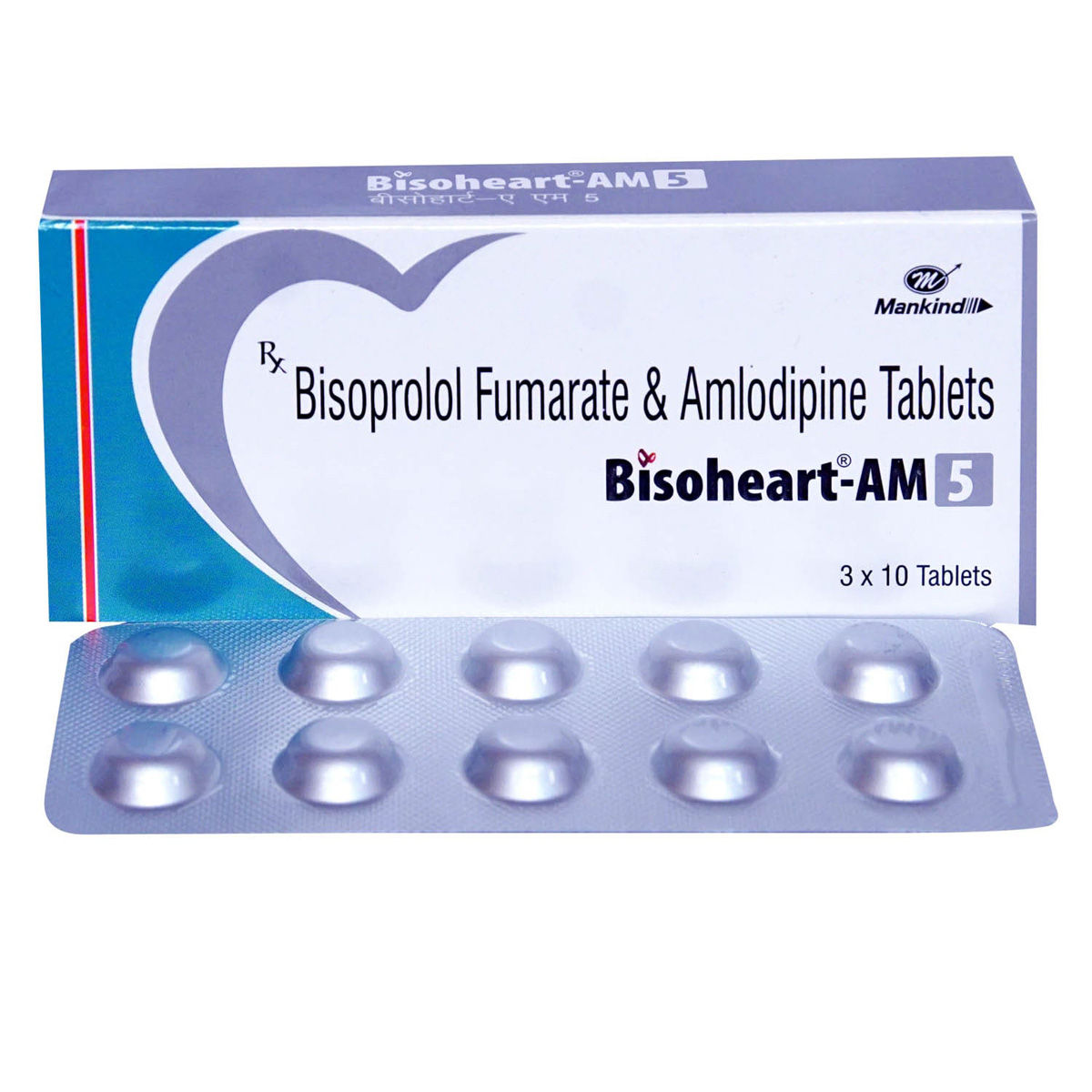 Buy Bisoheart AM 5 Tablet 10's Online