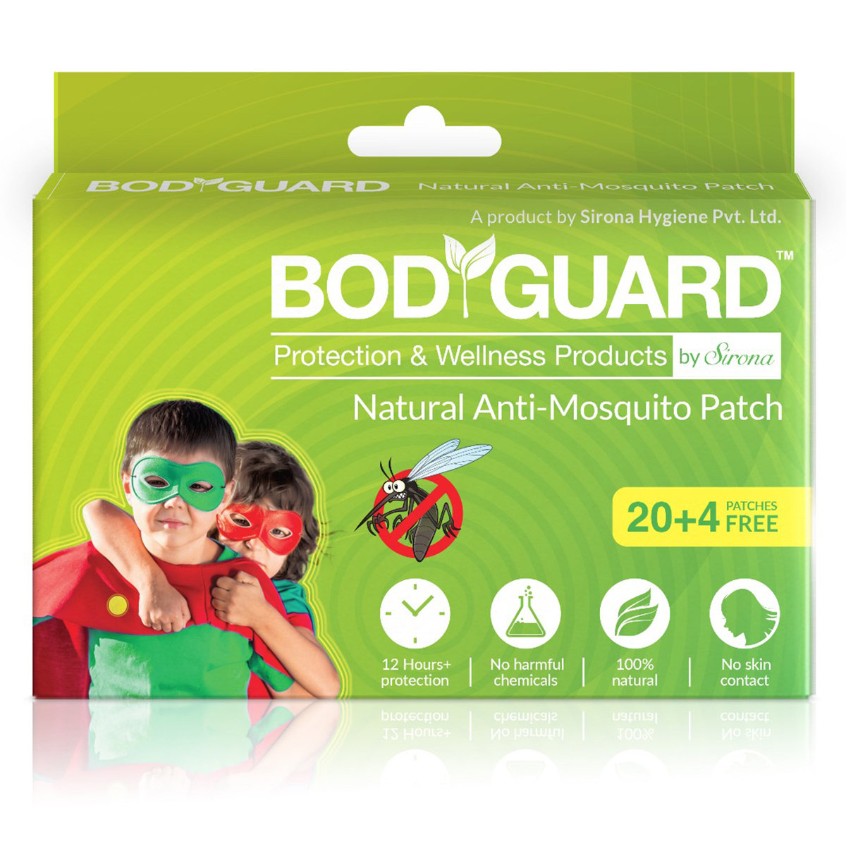 Bodyguard Premium Natural Anti-Mosquito Patches, 24 Count (20 + 4 Free), Pack of 1 Bodyguard Premium Natural Anti-Mosquito Patches, 24 Count (20 + 4 Free), Pack of 1