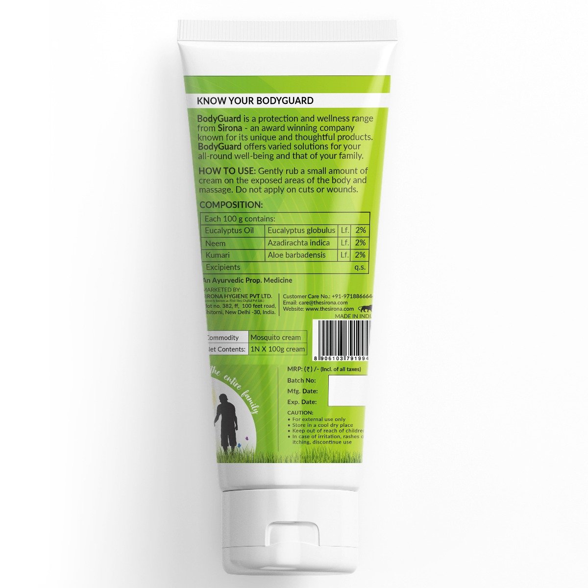 BodyGuard Natural Mosquito Repellent Cream, 100 gm, Pack of 1 BodyGuard Natural Mosquito Repellent Cream, 100 gm, Pack of 1