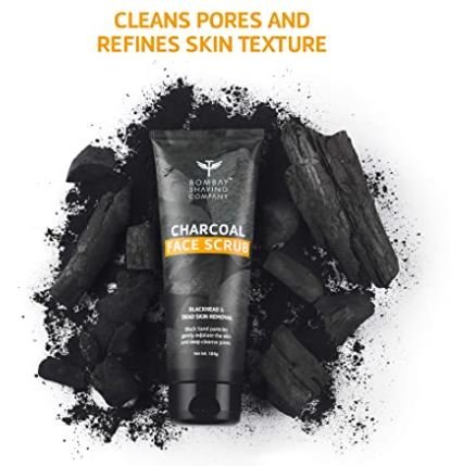 Bombay Shaving Company Charcoal Face Scrub 100 gm | With Balck Sand Particles | Eliminates Blackheads, Dead Skin Cells | Deep Pore Cleansing | For All Skin Type, Pack of 1 Bombay Shaving Company Charcoal Face Scrub 100 gm | With Balck Sand Particles | Eliminates Blackheads, Dead Skin Cells | Deep Pore Cleansing | For All Skin Type, Pack of 1