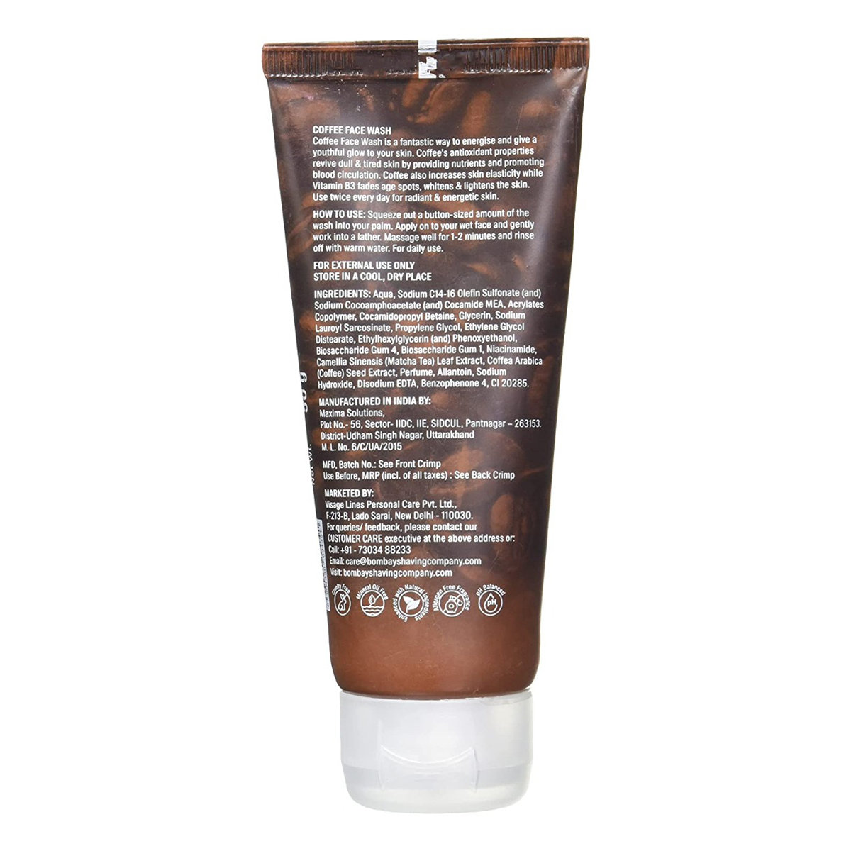 Bombay Shaving Company Coffee Face Wash 50 gm | Coffee Extract | Revives Dull & Tired Skin | Lightens Age Spots & Tanning | Brightens & Hydrates Skin | For All Skin Type, Pack of 1 Bombay Shaving Company Coffee Face Wash 50 gm | Coffee Extract | Revives Dull & Tired Skin | Lightens Age Spots & Tanning | Brightens & Hydrates Skin | For All Skin Type, Pack of 1