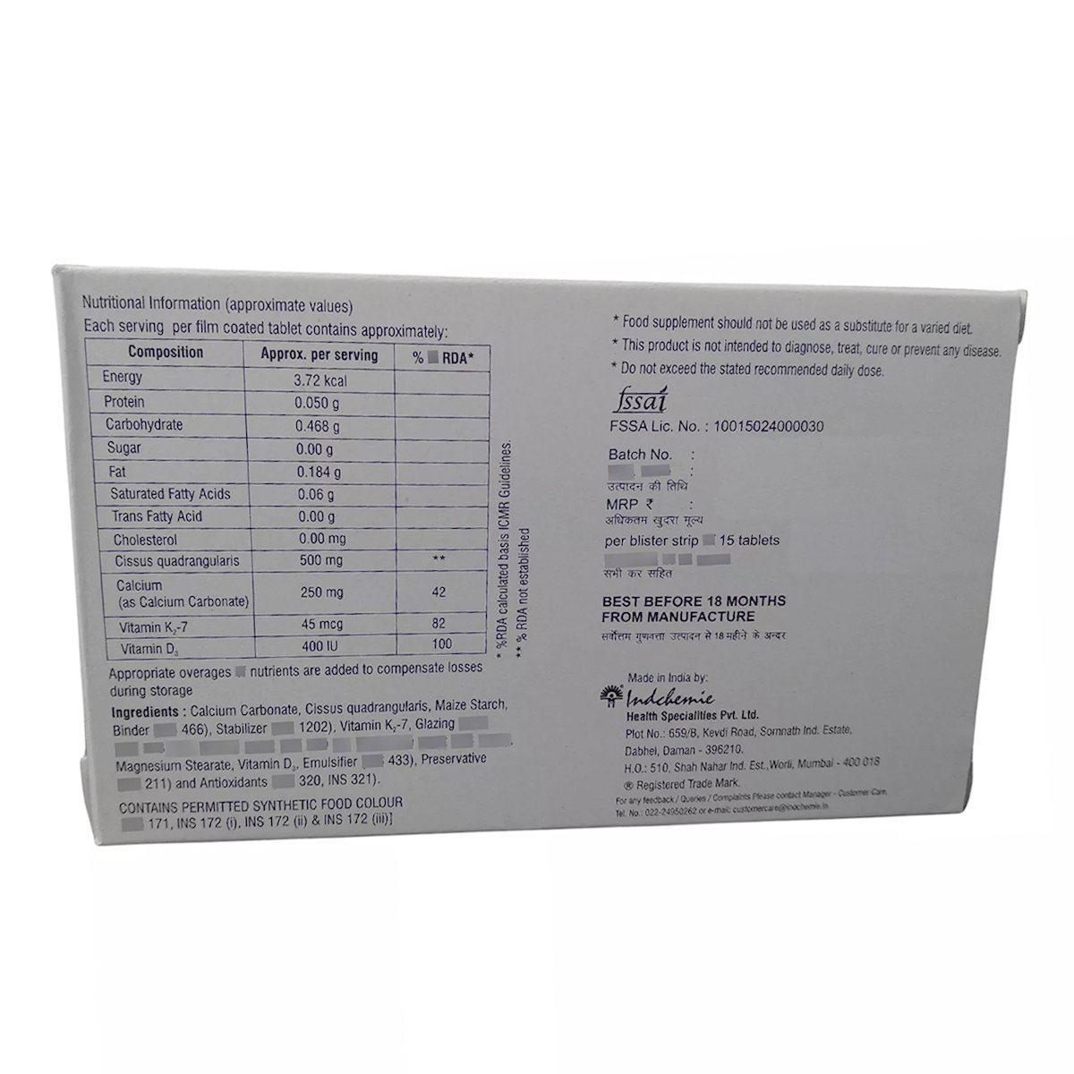 Bonestat Frac Tablet 15's, Pack of 15 Bonestat Frac Tablet 15's, Pack of 15