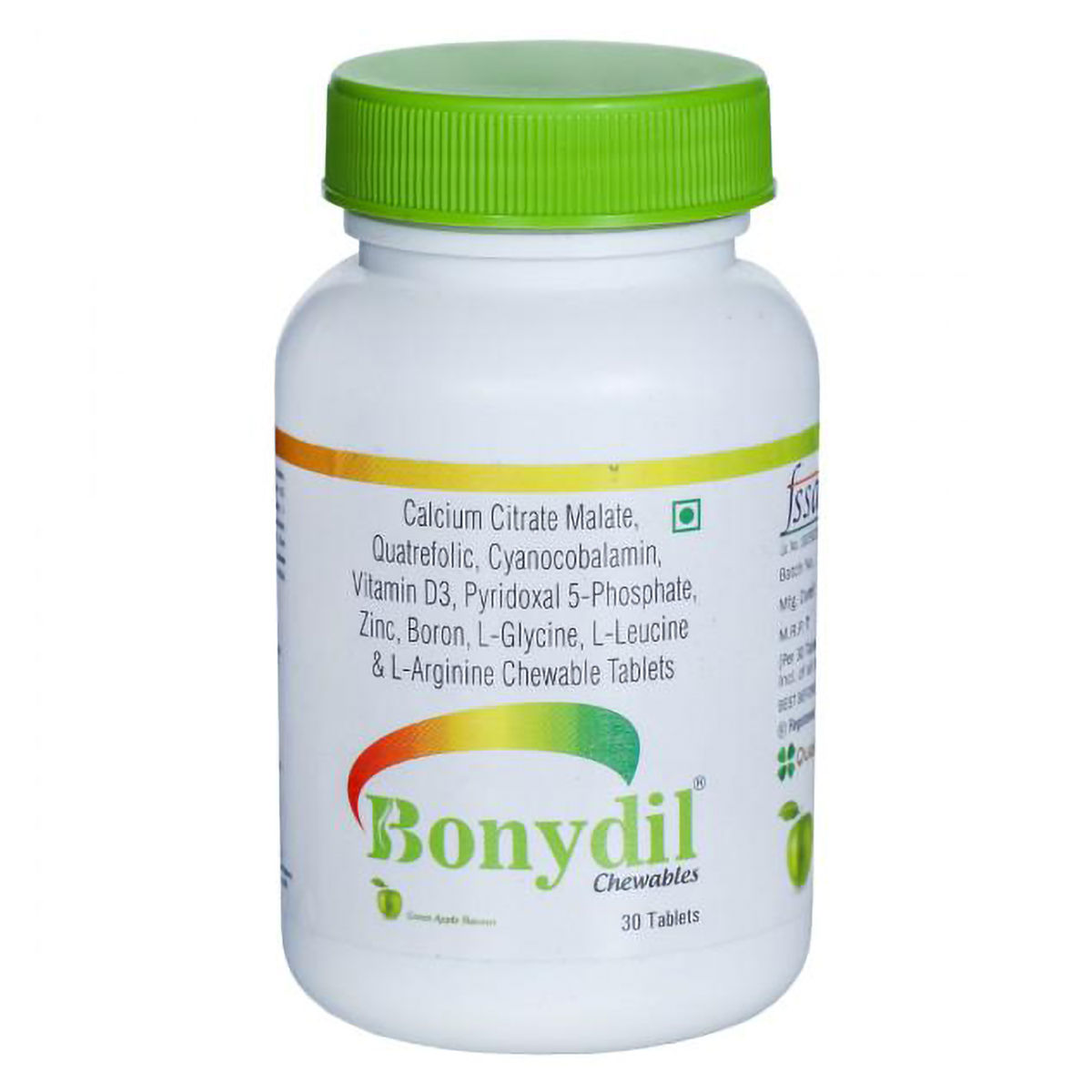 Buy Bonydil Green Apple Flavour Chewable Tablet 30's Online