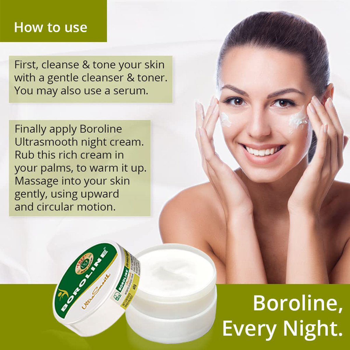 Boroline Ultra Smooth Cream 40 gm | Moisturises Dry, Cracked, Chapped & Rough Skin | Night Cream | For Dry Skin, Pack of 1 Boroline Ultra Smooth Cream 40 gm | Moisturises Dry, Cracked, Chapped & Rough Skin | Night Cream | For Dry Skin, Pack of 1