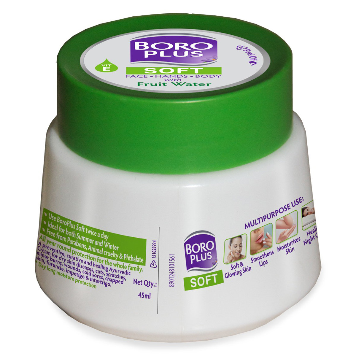 Boroplus Soft Antiseptic Cream 45 ml | Light & Non-sticky | Provides 24 hour moisturisation|Ayurvedic Cream for all seasons| Moisturises Dry Skin| 10 Natural Ingredients|Vitamin E | With Fruit Water and 10 Super Herbs, Pack of 1 Boroplus Soft Antiseptic Cream 45 ml | Light & Non-sticky | Provides 24 hour moisturisation|Ayurvedic Cream for all seasons| Moisturises Dry Skin| 10 Natural Ingredients|Vitamin E | With Fruit Water and 10 Super Herbs, Pack of 1