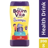 Cadbury Bournvita Lil Champs Health &amp; Nutrition Drink Powder for 2 to 5 Years Kids, 200 gm Jar, Pack of 1
