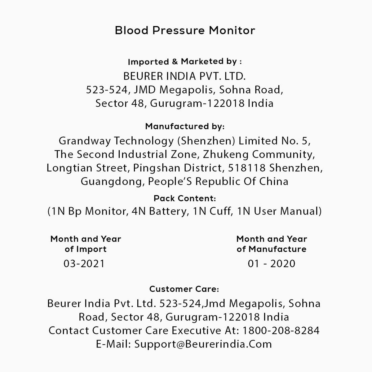 Beurer BC 32 Wrist Blood Pressure Monitor, 1 Count, Pack of 1 Beurer BC 32 Wrist Blood Pressure Monitor, 1 Count, Pack of 1