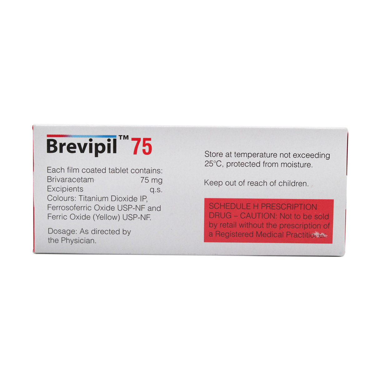 Brevipil 75 mg Tablet 10's, Pack of 10 TabletS Brevipil 75 mg Tablet 10's, Pack of 10 TabletS