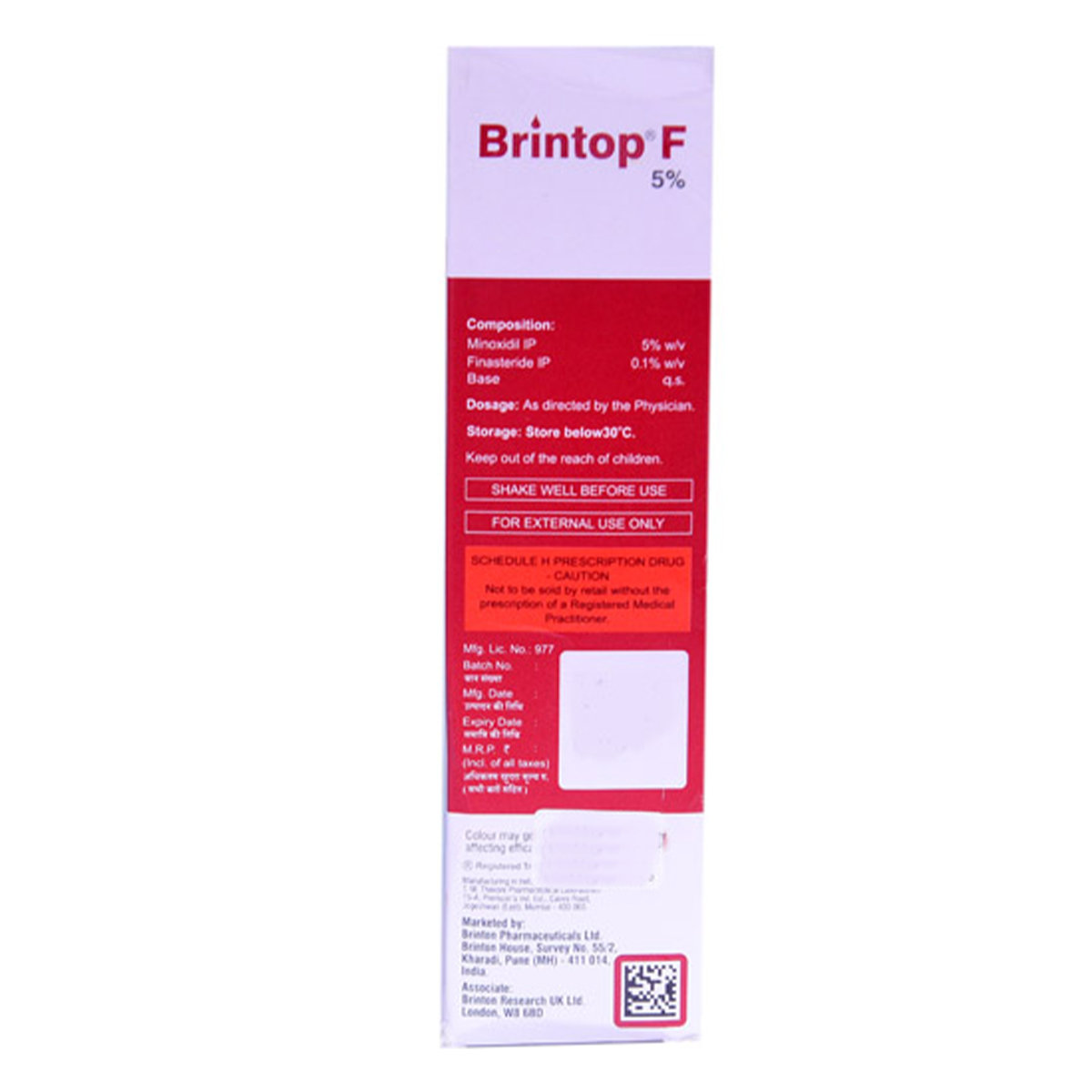 Brintop F 5% Topical Solution 100 ml, Pack of 1 SOLUTION Brintop F 5% Topical Solution 100 ml, Pack of 1 SOLUTION