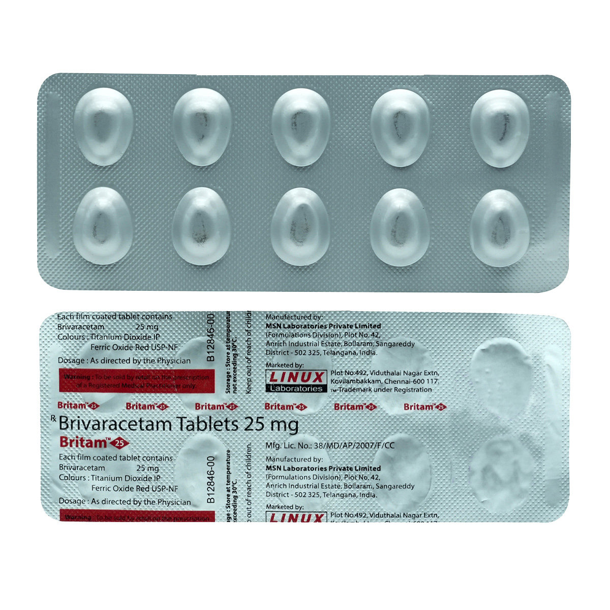 Britam 25 Tablet 10's, Pack of 10 TABLETS Britam 25 Tablet 10's, Pack of 10 TABLETS