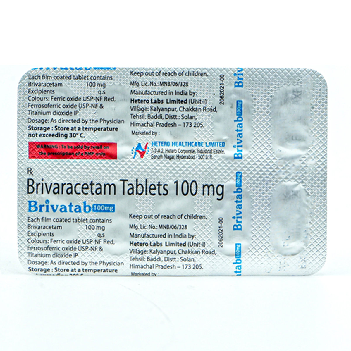 Brivatab 100 mg Tablet 10's, Pack of 10 TABLETS Brivatab 100 mg Tablet 10's, Pack of 10 TABLETS