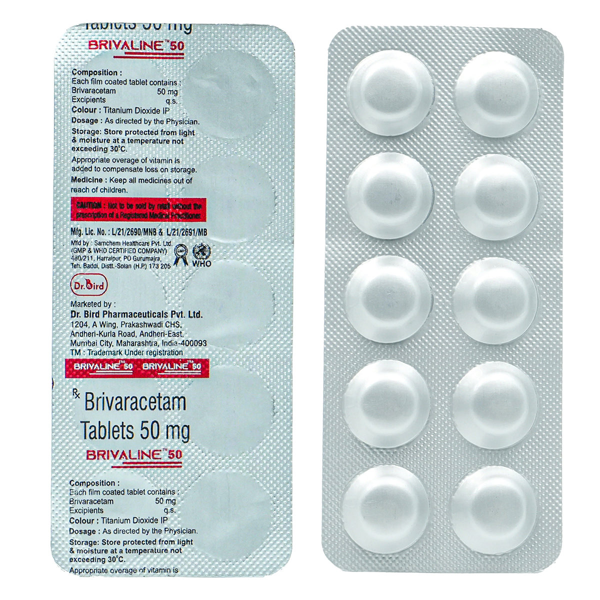Brivaline 50 Tablet 10's, Pack of 10 TabletS Brivaline 50 Tablet 10's, Pack of 10 TabletS