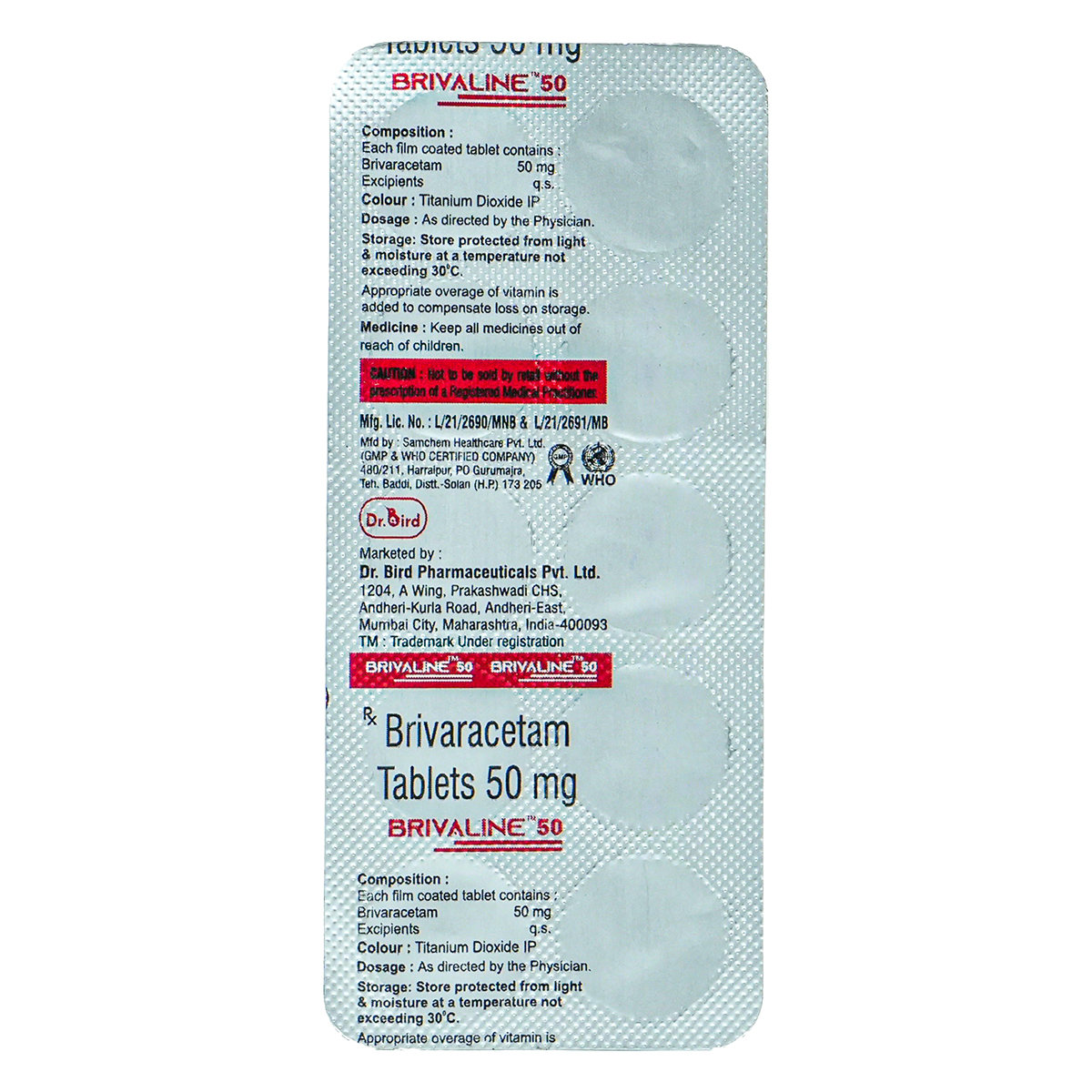 Brivaline 50 Tablet 10's, Pack of 10 TabletS Brivaline 50 Tablet 10's, Pack of 10 TabletS