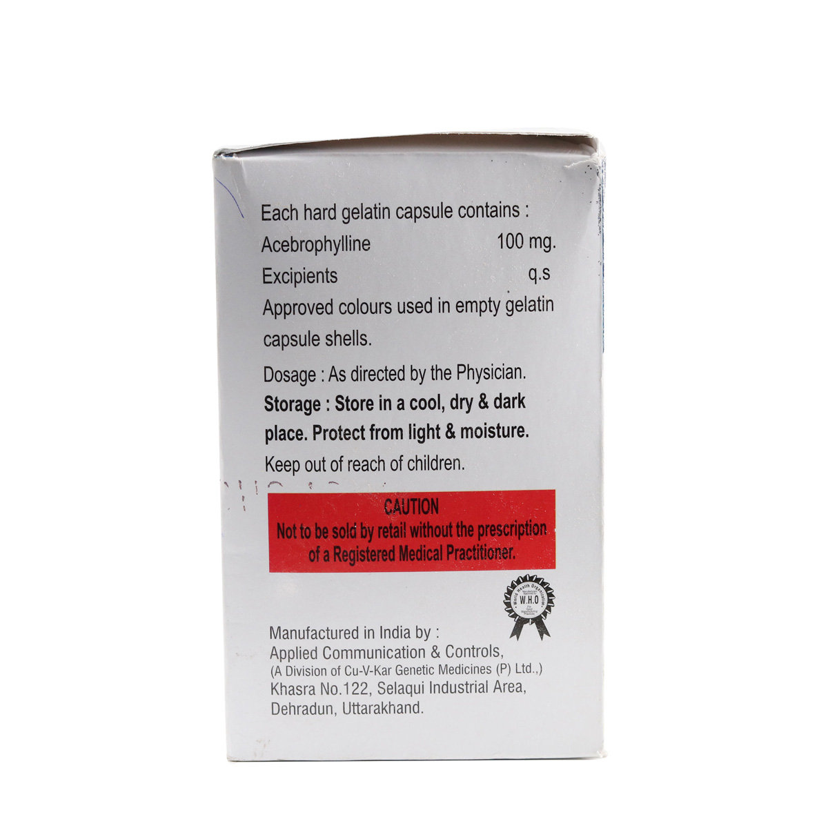 Bronchoril 100 mg Capsule 10's, Pack of 10 CAPSULES Bronchoril 100 mg Capsule 10's, Pack of 10 CAPSULES