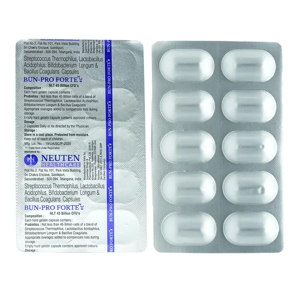 Bun Pro Forte NLT Capsule 10's, Pack of 10