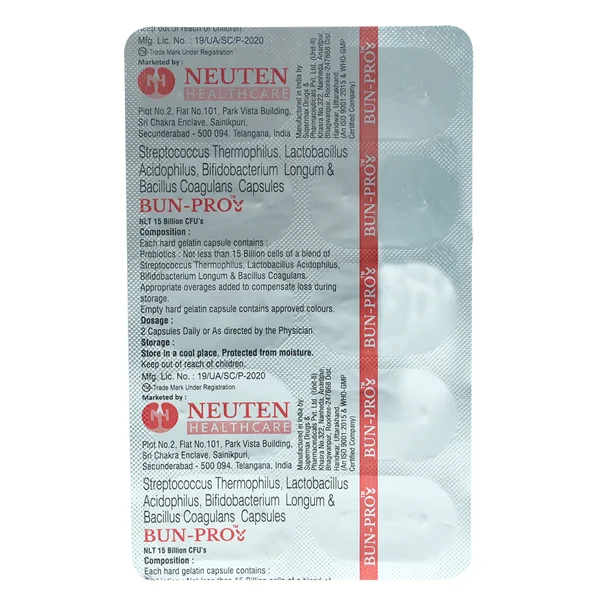 Bun Pro NLT Capsule 10's, Pack of 10