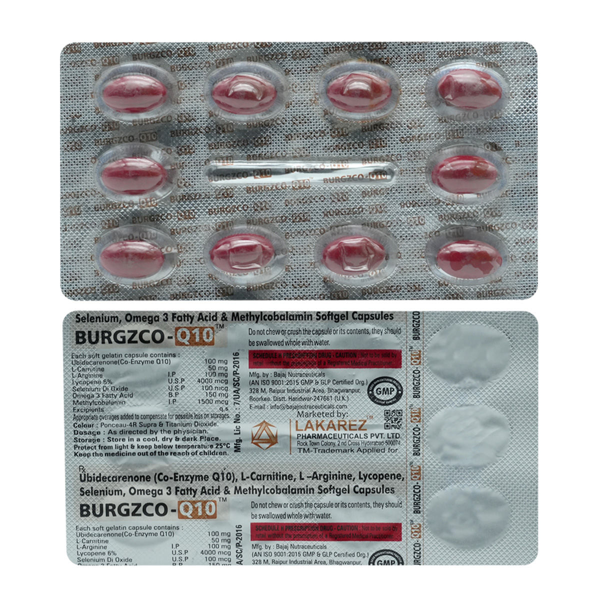 Burgzco-Q10 Capsule 10's, Pack of 10 Burgzco-Q10 Capsule 10's, Pack of 10