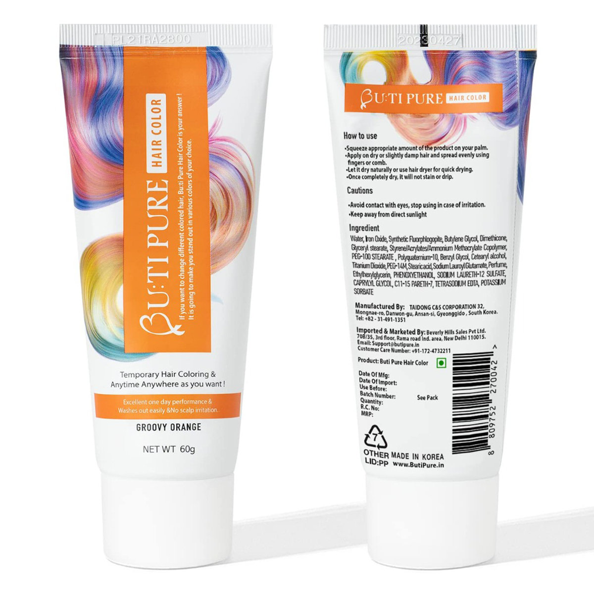 Butipure Groovy Orange Hair Colour, 60 gm, Pack of 1 Butipure Groovy Orange Hair Colour, 60 gm, Pack of 1