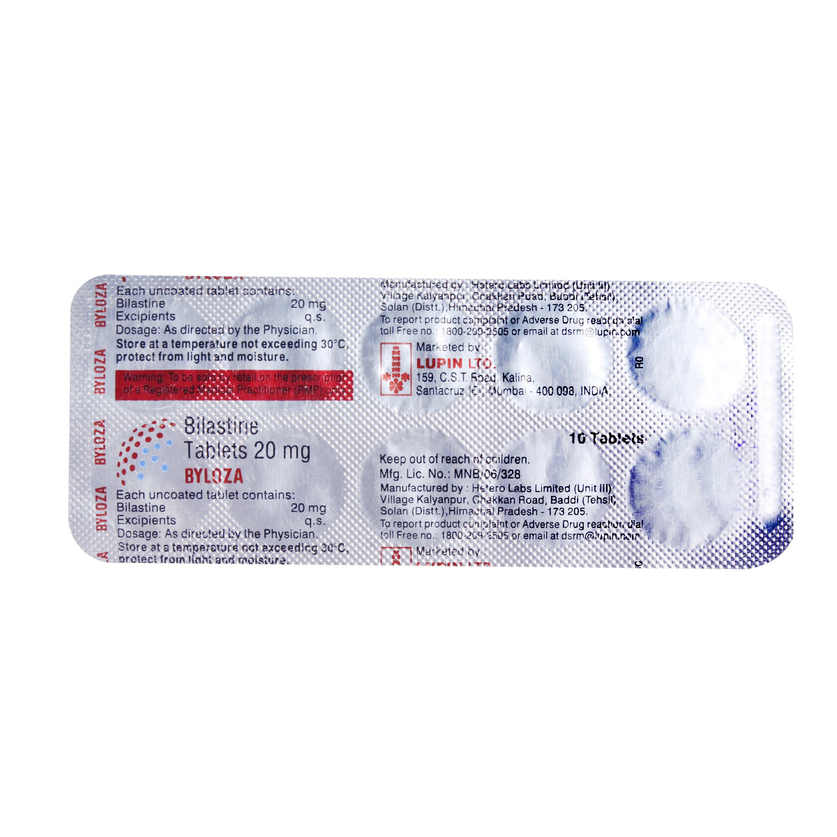 Byloza Tablet 10's, Pack of 10 TabletS Byloza Tablet 10's, Pack of 10 TabletS