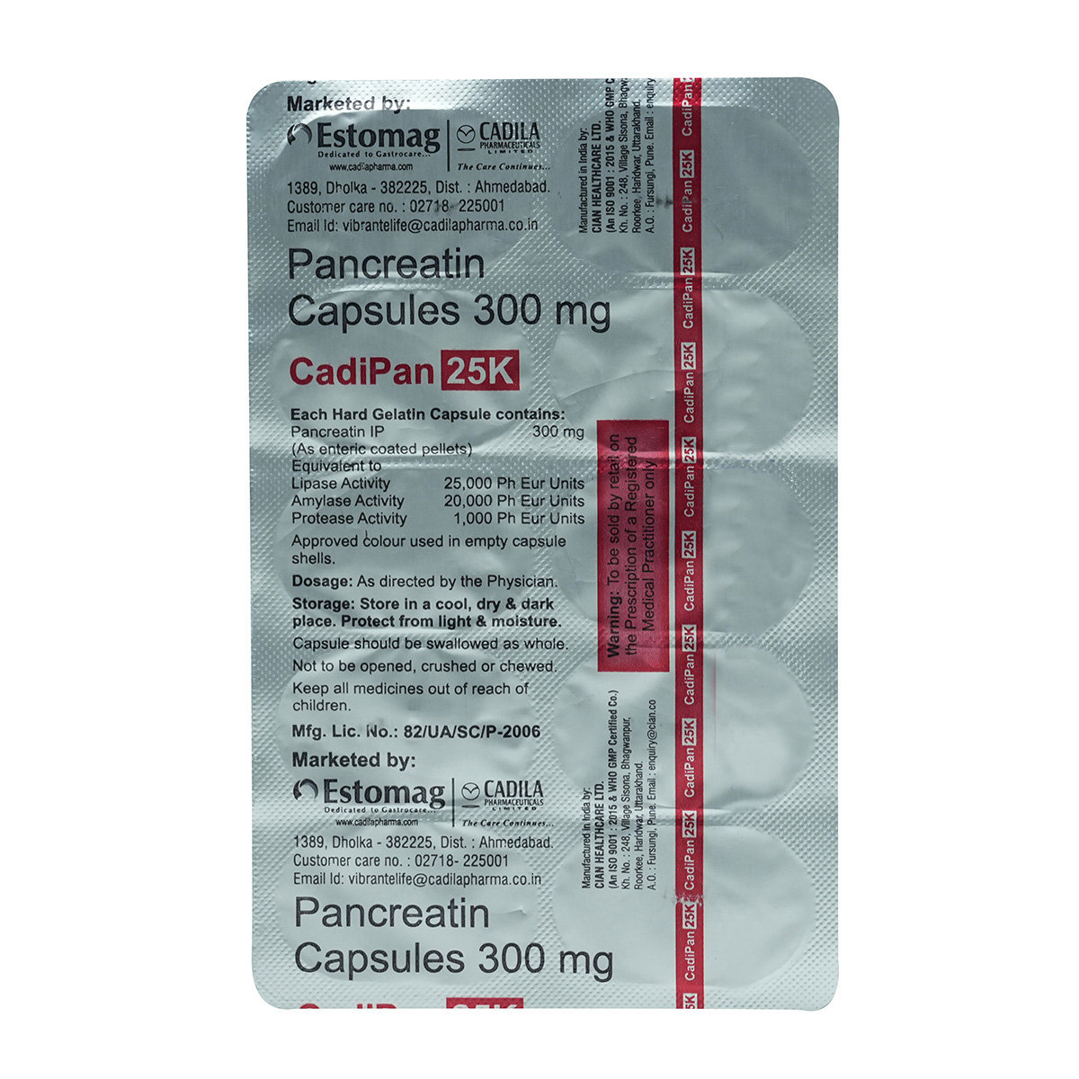Cadipan 25K Capsule 10's, Pack of 10 CAPSULES Cadipan 25K Capsule 10's, Pack of 10 CAPSULES