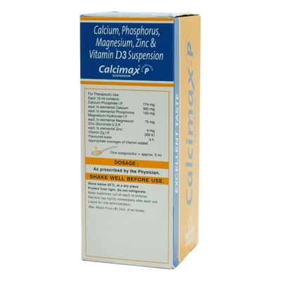 Calcimax-P Suspension 200 ml, Pack of 1 ORAL SUSPENSION